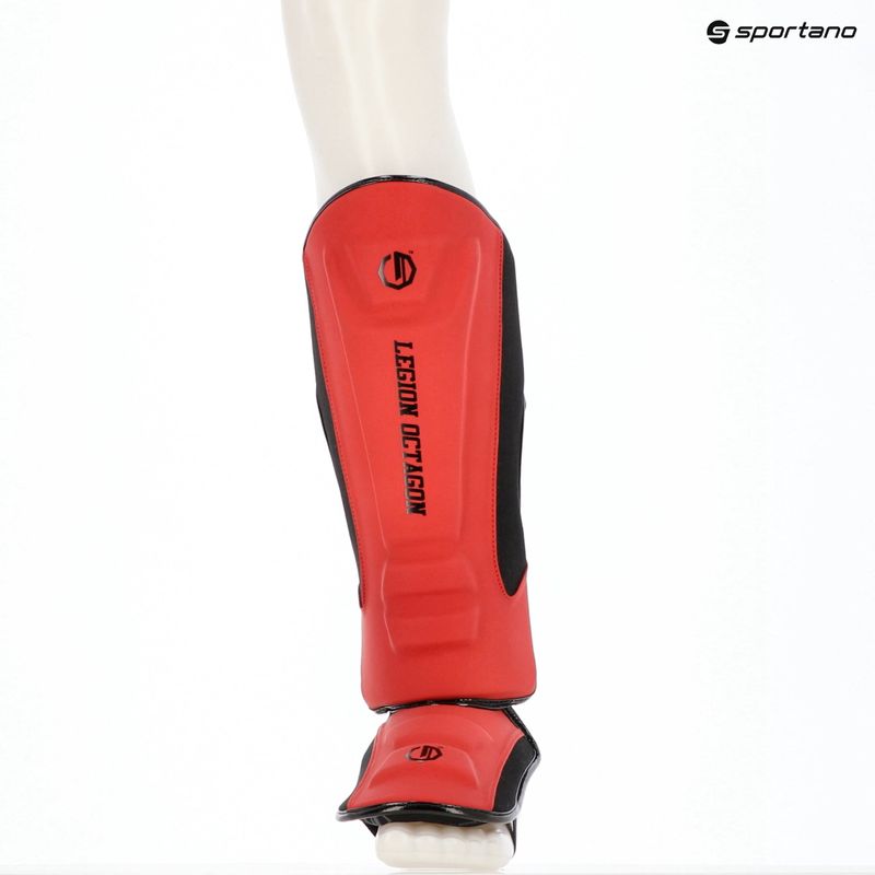 Ochraniacze piszczeli i stóp Octagon Legion Enforcer dark red 6