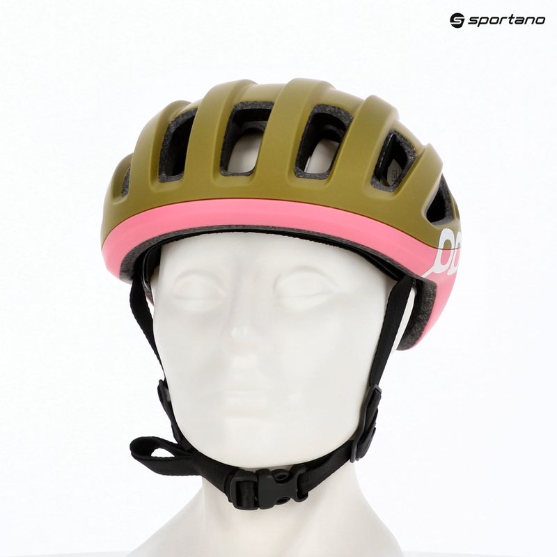 Kask rowerowy POC Amidal olivine green matt/thulite pink matt 6