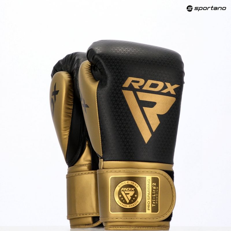 Rękawice bokserskie RDX L2 Mark Pro Sparring Boxing Hook & Loop golden 18