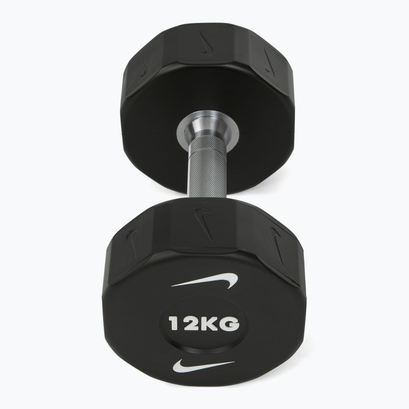 Hantel chromowany Nike Strength Pro Urethane Dumbbell 12 kg black/white 2