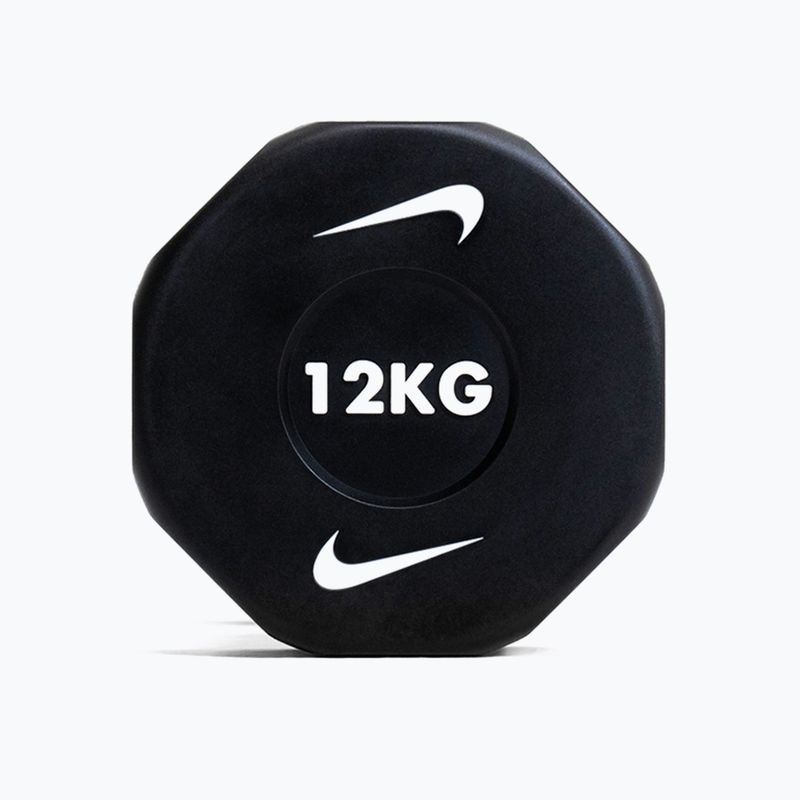Hantel chromowany Nike Strength Pro Urethane Dumbbell 12 kg black/white 7