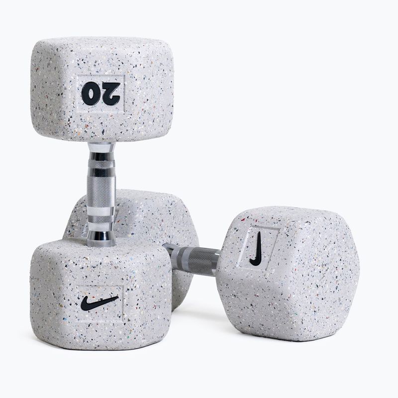 Hantel ogumowany Nike Strength Grind Hex Dumbbell 20 kg wolf grey 5