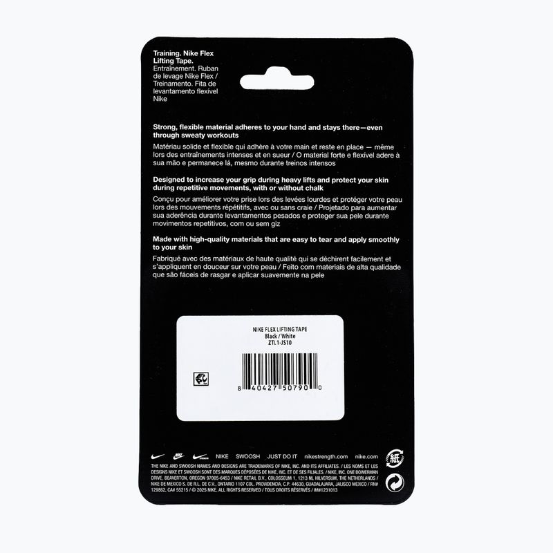 Bandaż elastyczny kohezyjny Nike Strenght Flex Lifting Tape black/white 10
