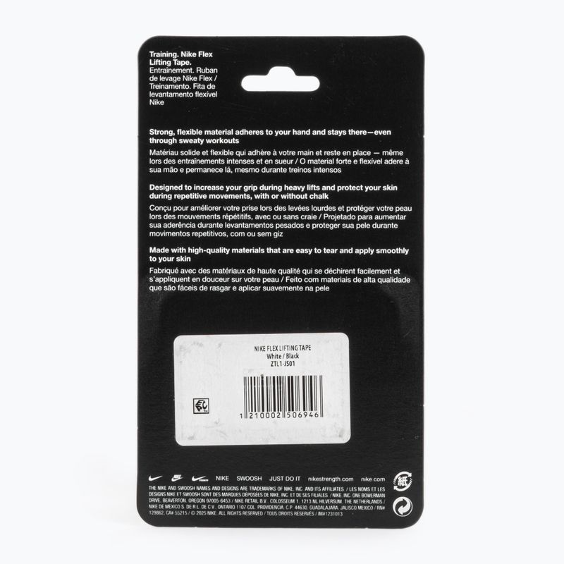 Bandaż elastyczny kohezyjny Nike Strenght Flex Lifting Tape white/black 2