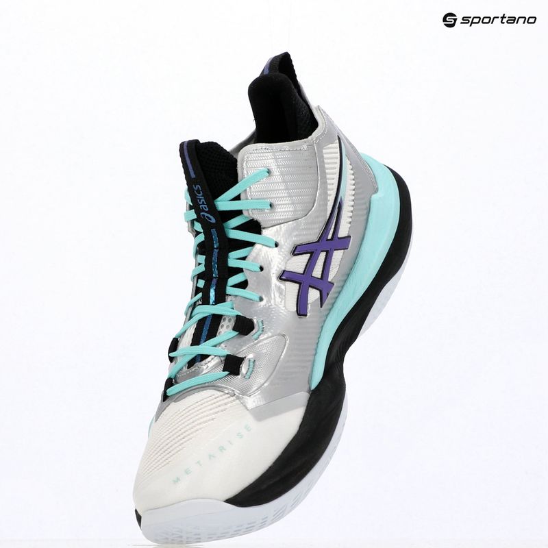 Buty do siatkówki męskie ASICS Metarise 2 white/radiant amethyst 14