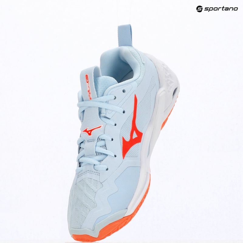 Buty do piłki ręcznej damskie Mizuno Wave Stealth Neo 2.1 blue finch/lava orange/white 9