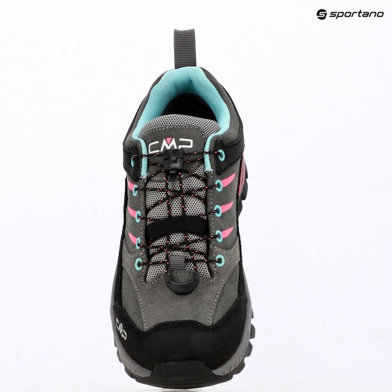 Buty trekkingowe dziecięce CMP Rigel 2.0 Low Waterproof grey/acquarius/pink fluo 9