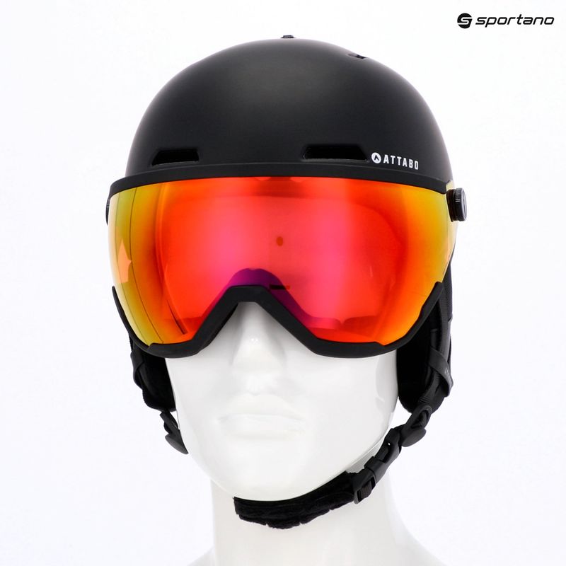 Kask narciarski dziecięcy ATTABO Avens 2.0 Jr Visor czarny 17