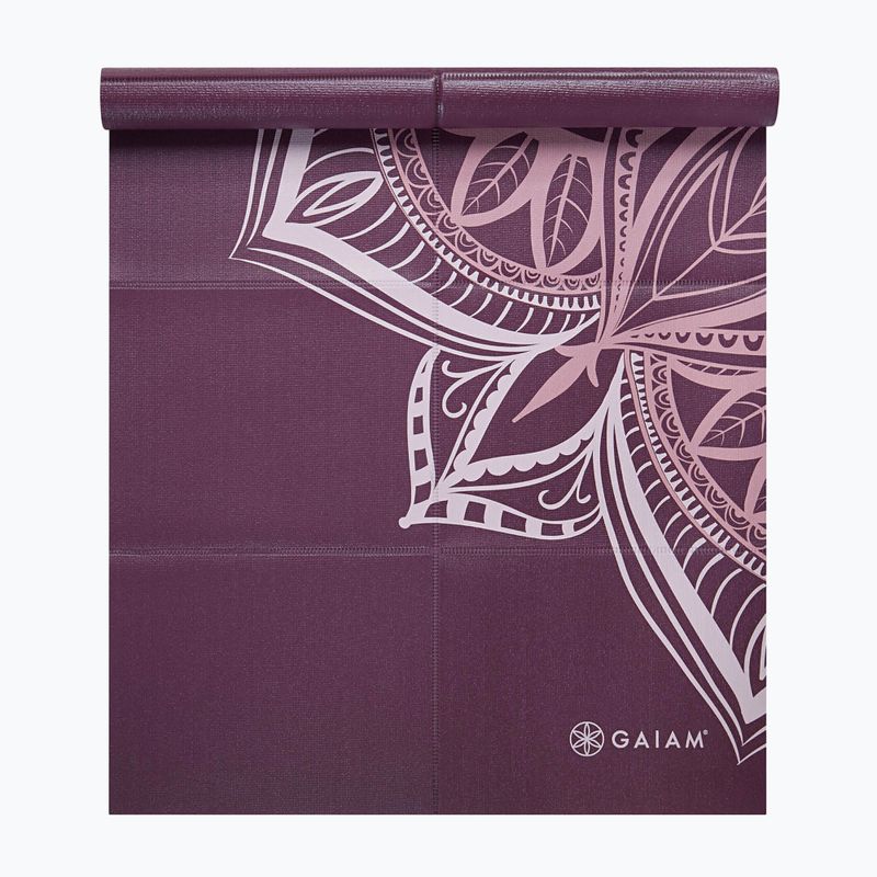 Mata do jogi Gaiam Foldable Cranberry Point burgundy 2