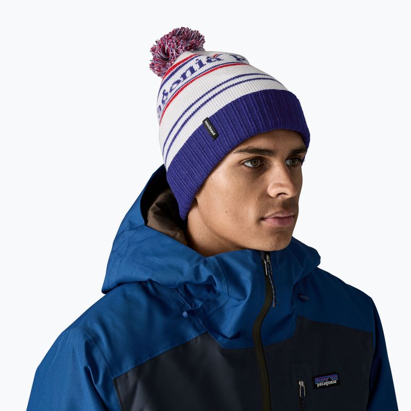 Czapka zimowa Patagonia Powder Town park stripe/viking blue 10