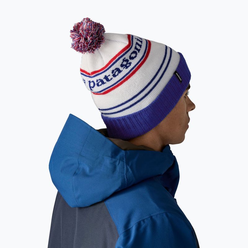 Czapka zimowa Patagonia Powder Town park stripe/viking blue 11