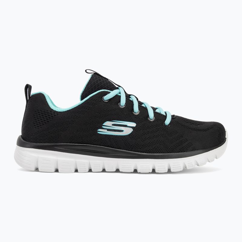 Buty damskie SKECHERS Graceful Get Connected black/turquoise 2