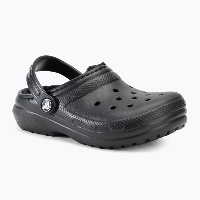Klapki dziecięce Crocs Classic Lined Clog Kids black/black 2
