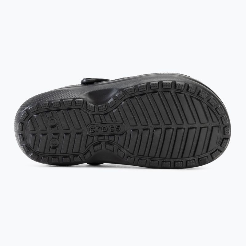 Klapki dziecięce Crocs Classic Lined Clog Kids black/black 5