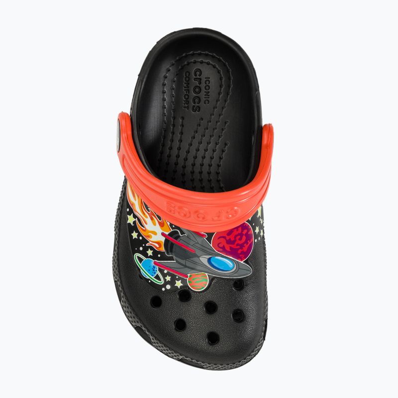 Klapki dziecięce Crocs Fun Lab I Am Space Clog black/tangerine 6