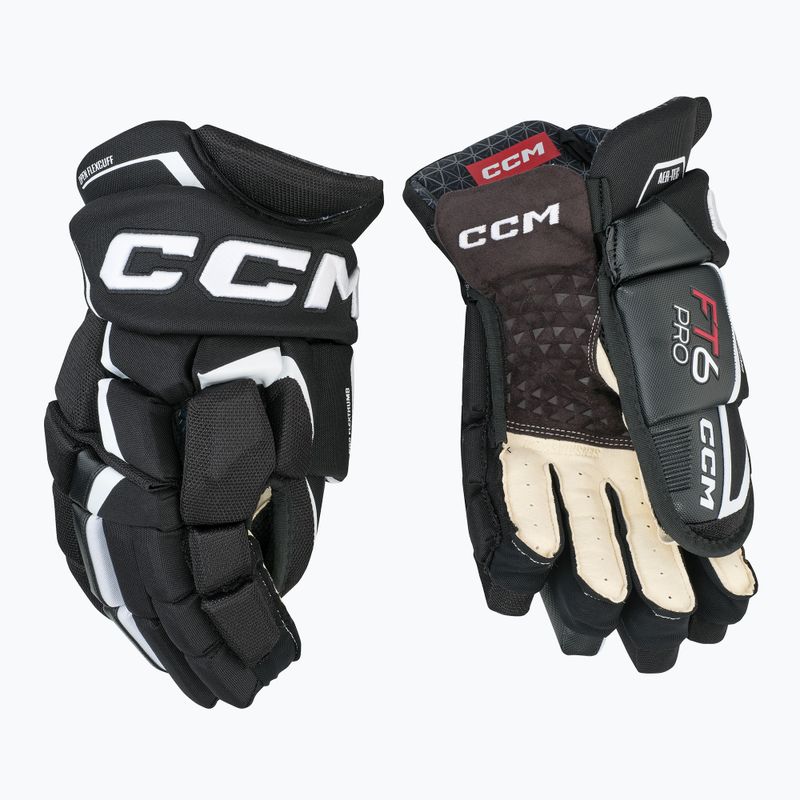 Rękawice hokejowe CCM JetSpeed FT6 Pro SR black/white 3