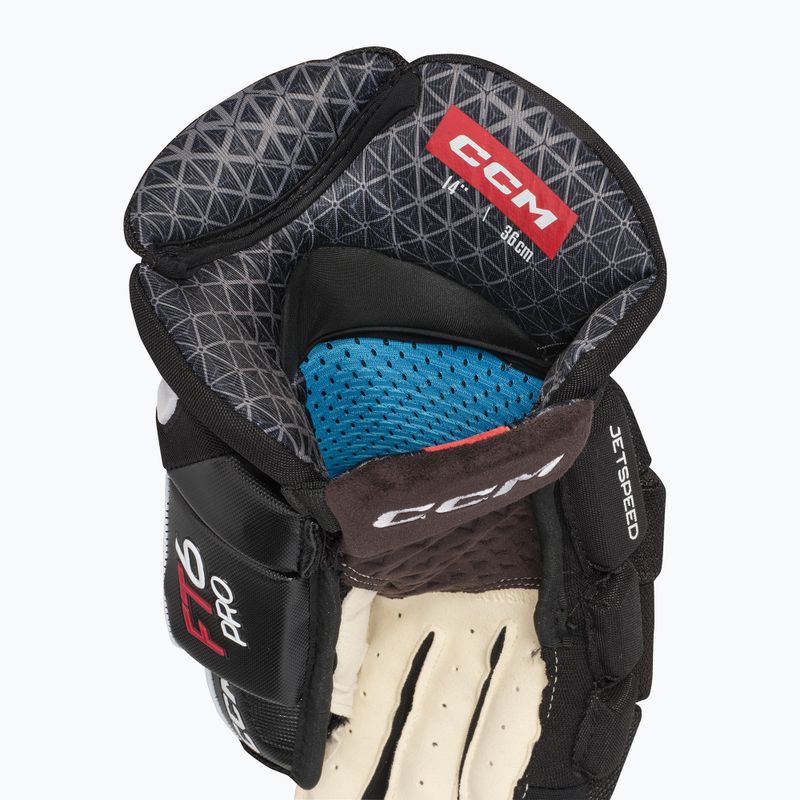 Rękawice hokejowe CCM JetSpeed FT6 Pro SR black/white 5