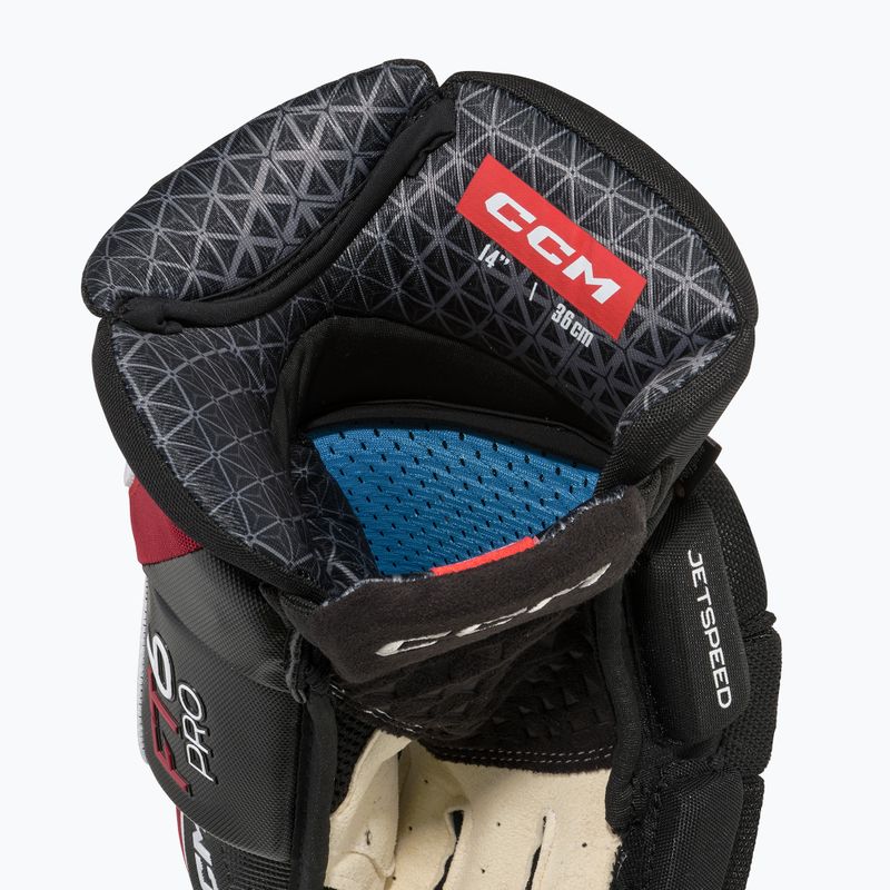 Rękawice hokejowe CCM JetSpeed FT6 Pro SR black/red/white 5