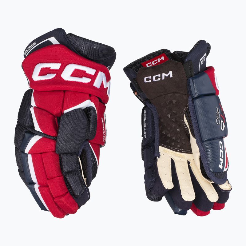 Rękawice hokejowe CCM JetSpeed FT6 Pro SR navy/red/white 3