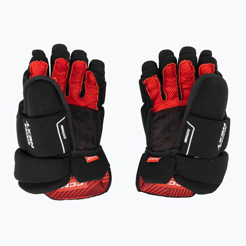 Rękawice hokejowe dziecięce CCM Next JR black/white 3
