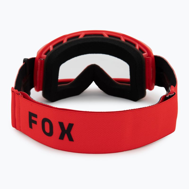 Gogle rowerowe dziecięce Fox Racing Main Core Jr fluorescent red/clear 3