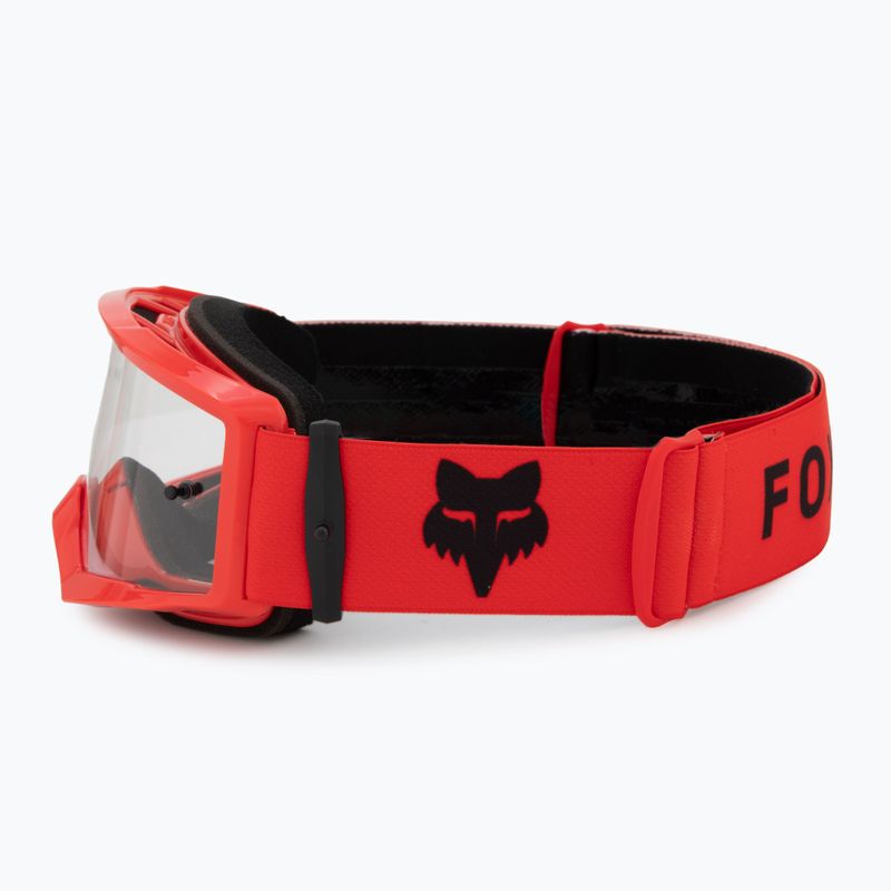Gogle rowerowe dziecięce Fox Racing Main Core Jr fluorescent red/clear 4