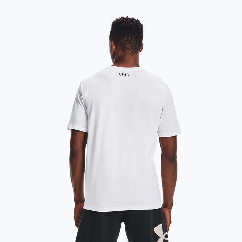 Koszulka męska Under Armour Sportstyle Left Chest white/black 2