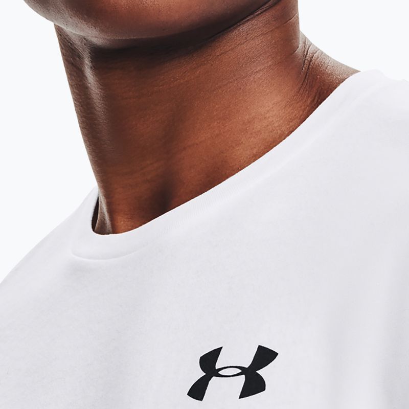 Koszulka męska Under Armour Sportstyle Left Chest white/black 3