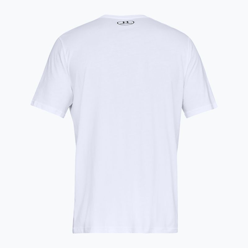 Koszulka męska Under Armour Sportstyle Left Chest white/black 9
