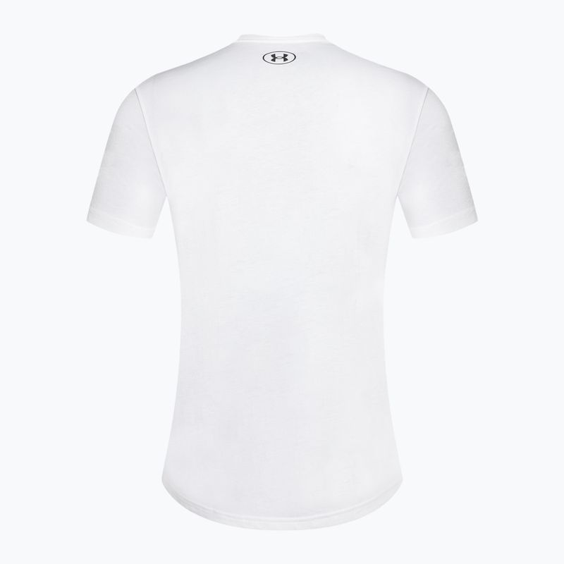 Koszulka męska Under Armour Sportstyle Left Chest white/black 5