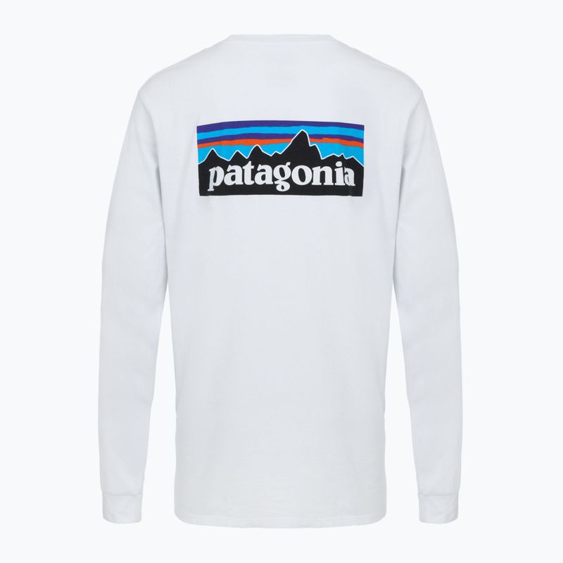 Longsleeve męski Patagonia P-6 Logo Responsibili white 4