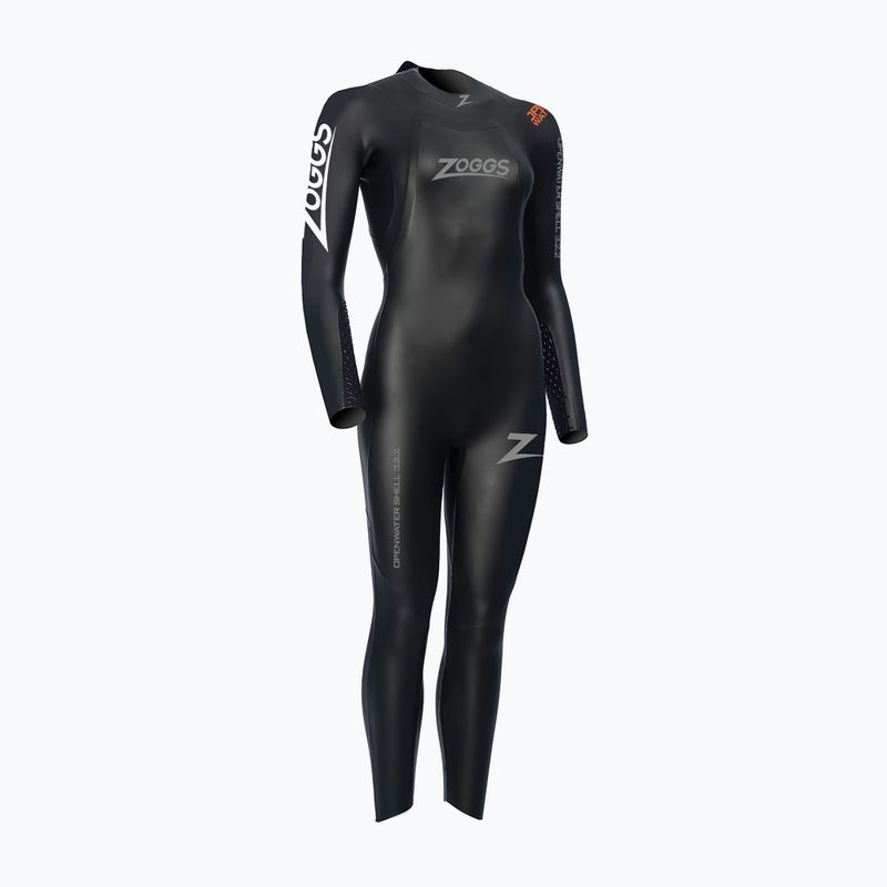 Pianka triathlonowa damska Zoggs Ow Shell Fs 3.2.2 mm black/orange
