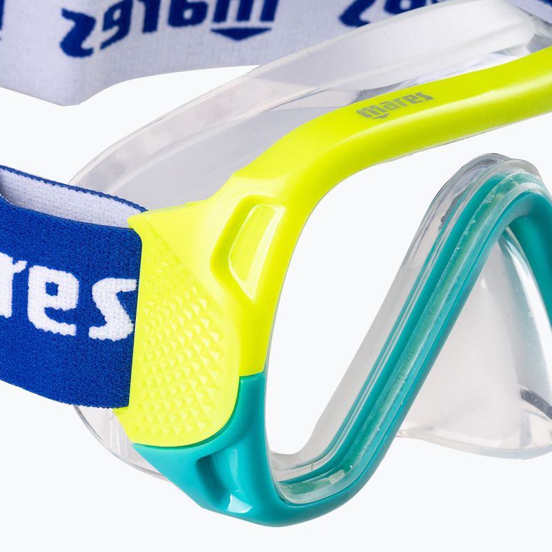 Zestaw do snorkelingu dziecięcy Mares Combo Keewee Junior yellow/auqa/clear 4