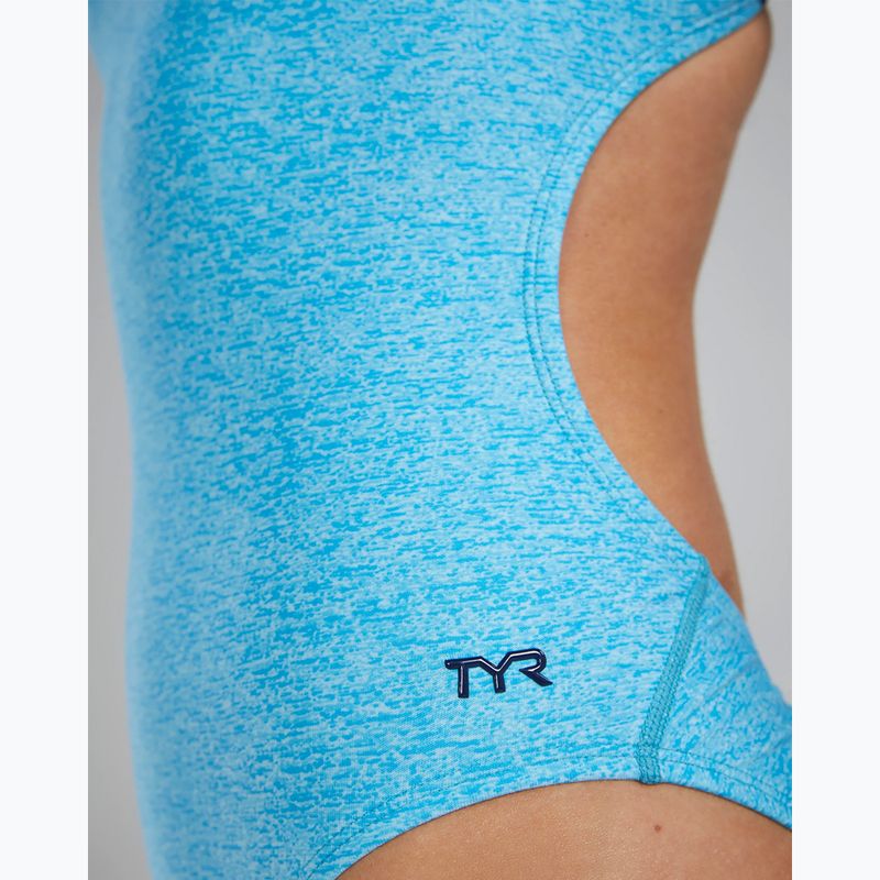 Strój pływacki jednoczęściowy damski TYR Durafast Elite Lapped Cutoutfit light blue/aqua 6