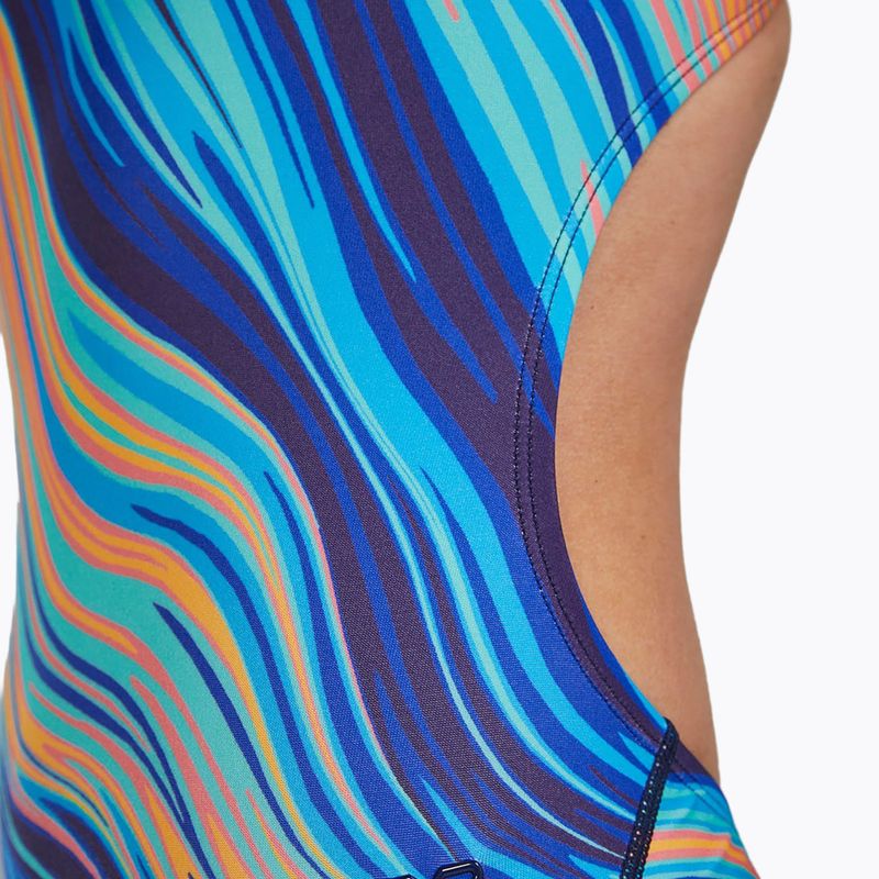 Strój pływacki jednoczęściowy damski TYR Durafast Elite Riptidal Cutoutfit teal/orange 6
