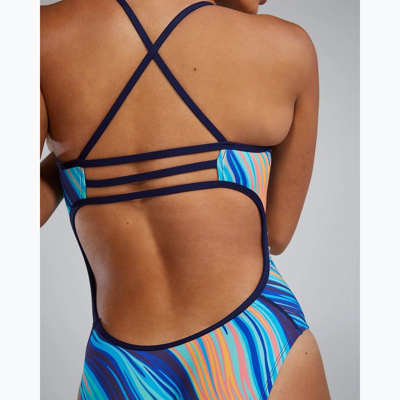 Strój pływacki jednoczęściowy damski TYR Durafast Elite Riptidal Trinityfit teal/orange 5