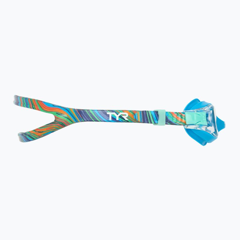 Okulary do pływania dziecięce TYR Swimple Printed teal/orange 3