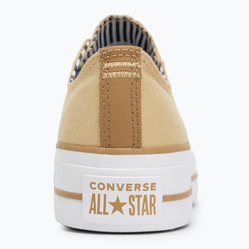 Trampki damskie Converse Chuck Taylor All Star Lift Platform Herringbone Stripe utility sunflower/trek tan 6
