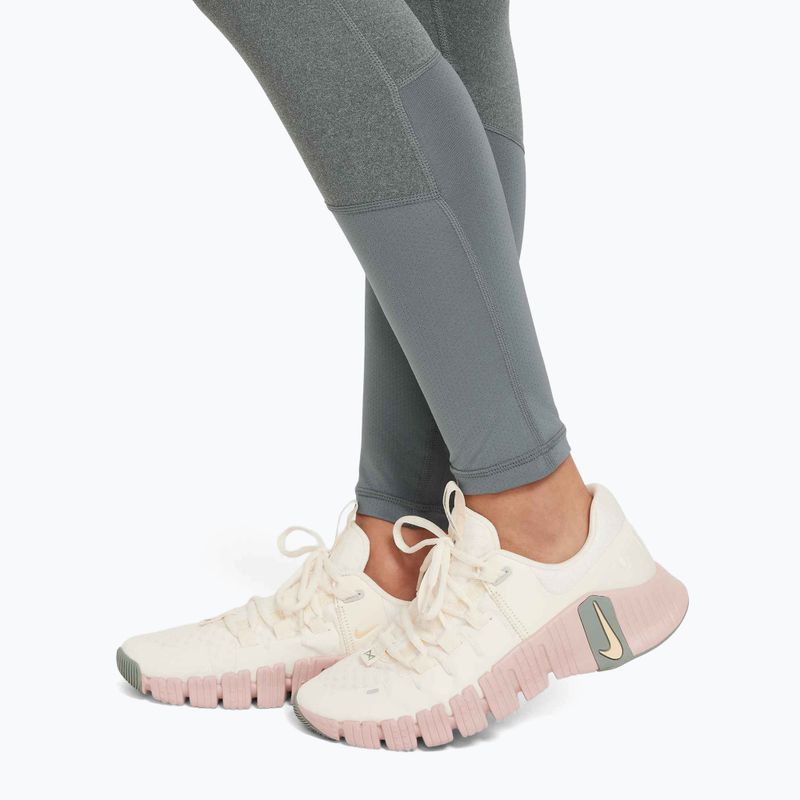 Legginsy dziecięce Nike Pro Dri-FIT carbon heather/white 6
