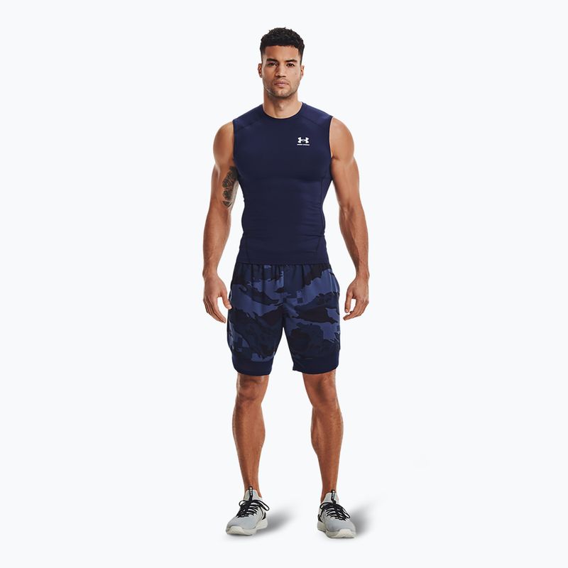 Koszulka treningowa męska Under Armour Heat Gear Armour Comp Tank midnight navy/white 2