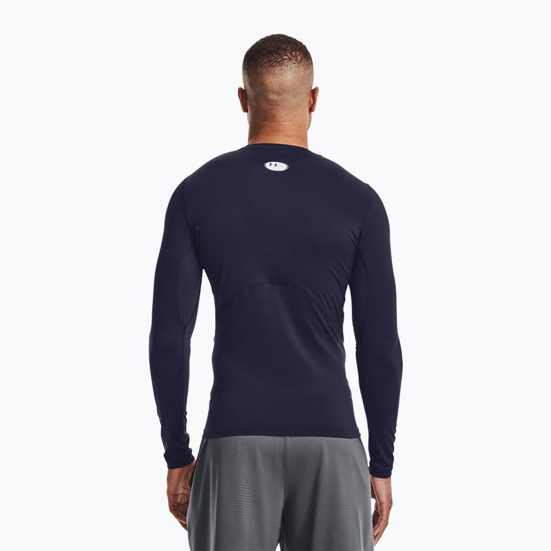 Longsleeve treningowy męski Under Armour HG Armour Comp midnight navy/white 3