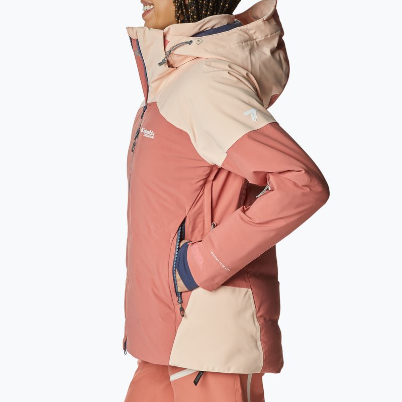 Kurtka narciarska damska Columbia Powderkeg III Down dark coral/peach blossom 2