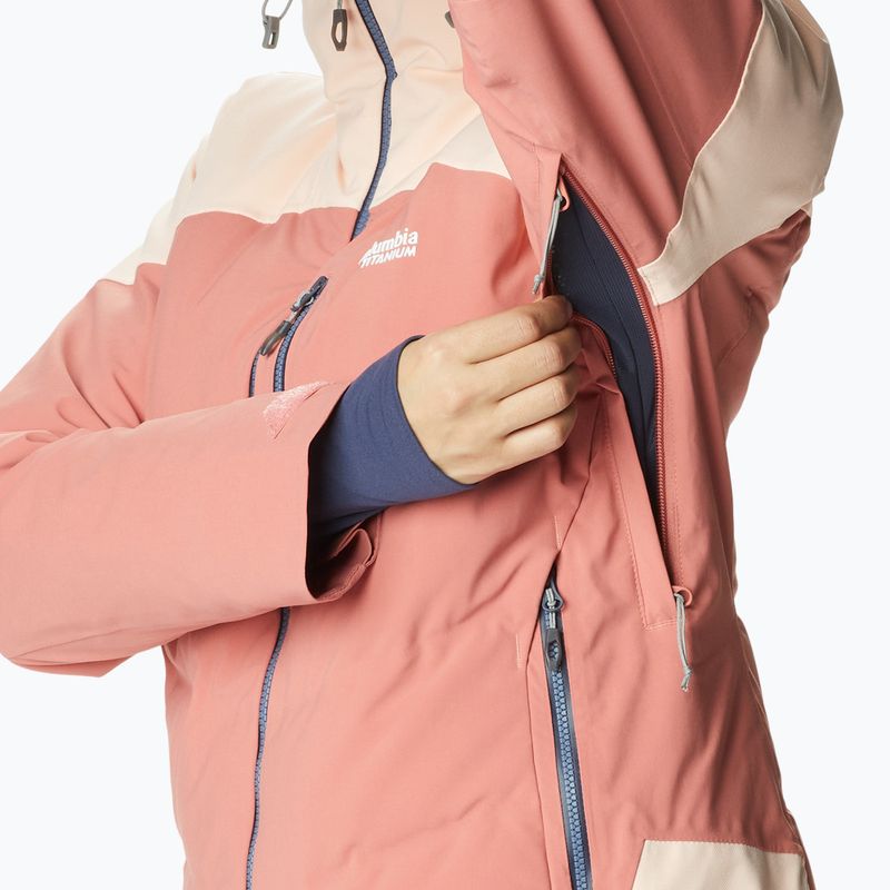 Kurtka narciarska damska Columbia Powderkeg III Down dark coral/peach blossom 5