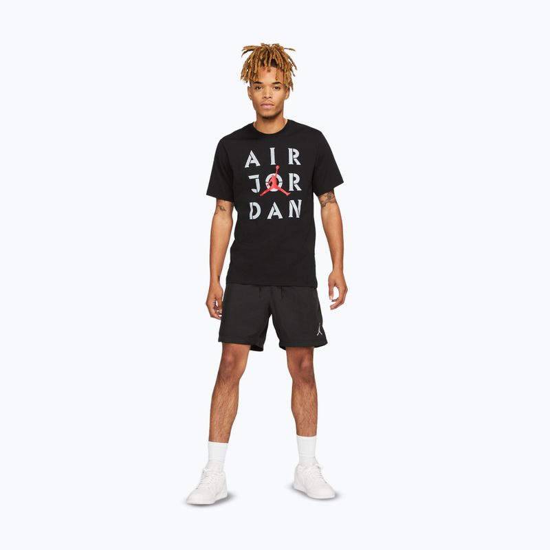 Koszulka męska Jordan AJ5 Graphic black/white/gum red 2