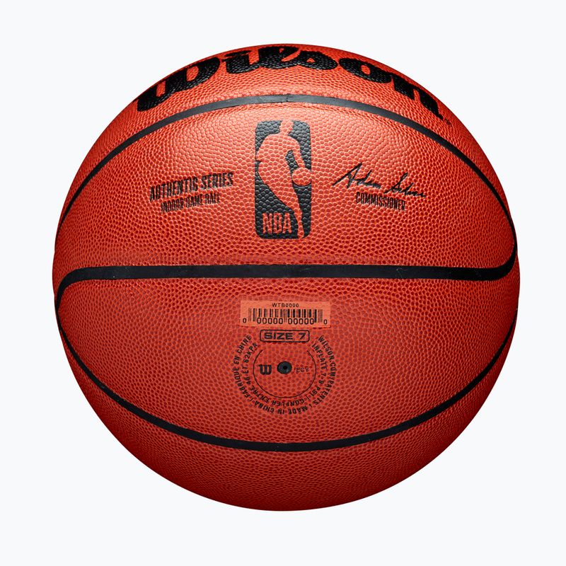 Piłka do koszykówki Wilson NBA Authentic Indoor orange rozmiar 5 6