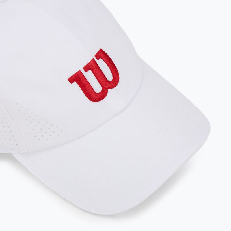 Czapka z daszkiem Wilson Active Perforated Cap bright white/infrared 3
