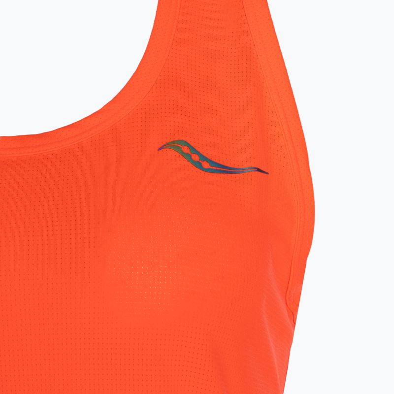 Koszulka do biegania damska Saucony Stopwatch Singlet vizi red 3