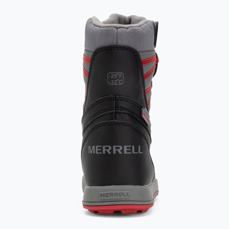 Śniegowce dziecięce Merrell Snow Bank 5.0 WP black/red 6