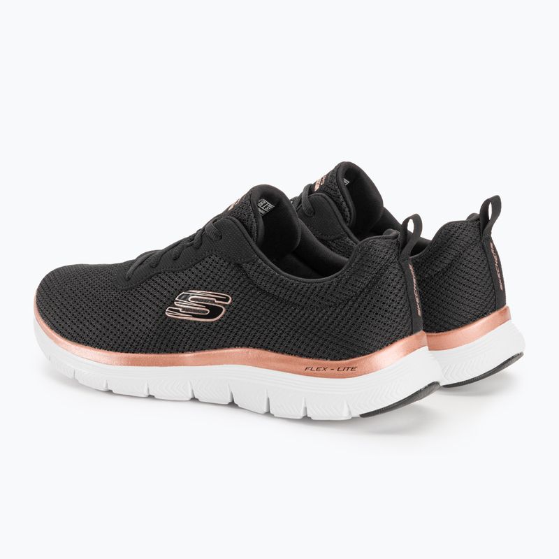 Buty damskie SKECHERS Flex Appeal 4.0 Brilliant View black/rose gold 4