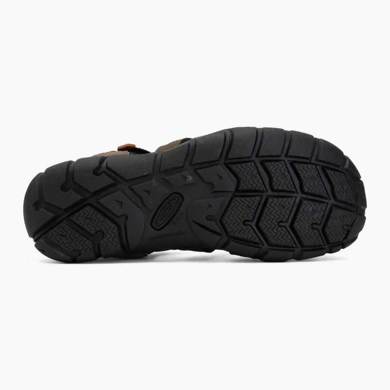 Sandały juniorskie KEEN Seacamp II CNX dark olive/gold flame 4